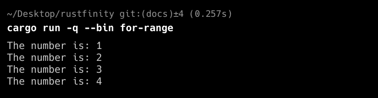 For range