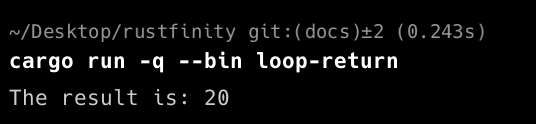 Loop return