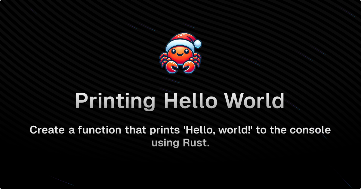 Printing Hello World - Submissions